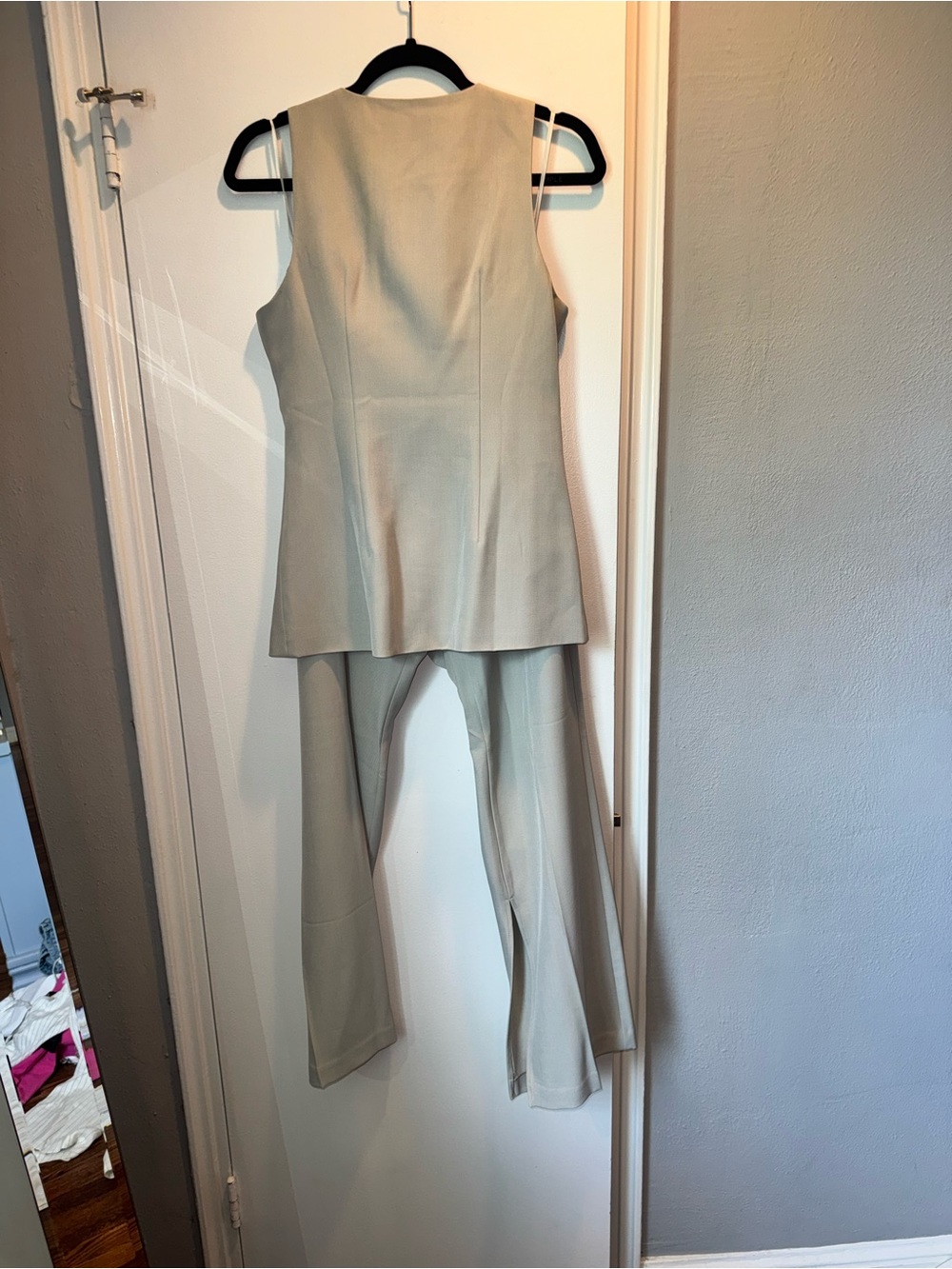Commense Button Split Sleeveless Pants Set - Picture 7 of 8